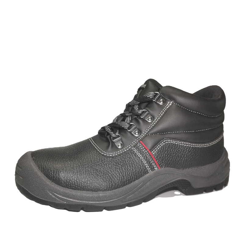 botas de seguridad black steel toe steel plate SBP basic safety shoes